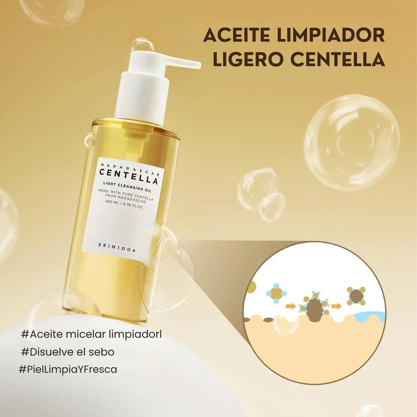 Coleccion x3 Centella Dorada (aceite limpiador, ampolla, crema)