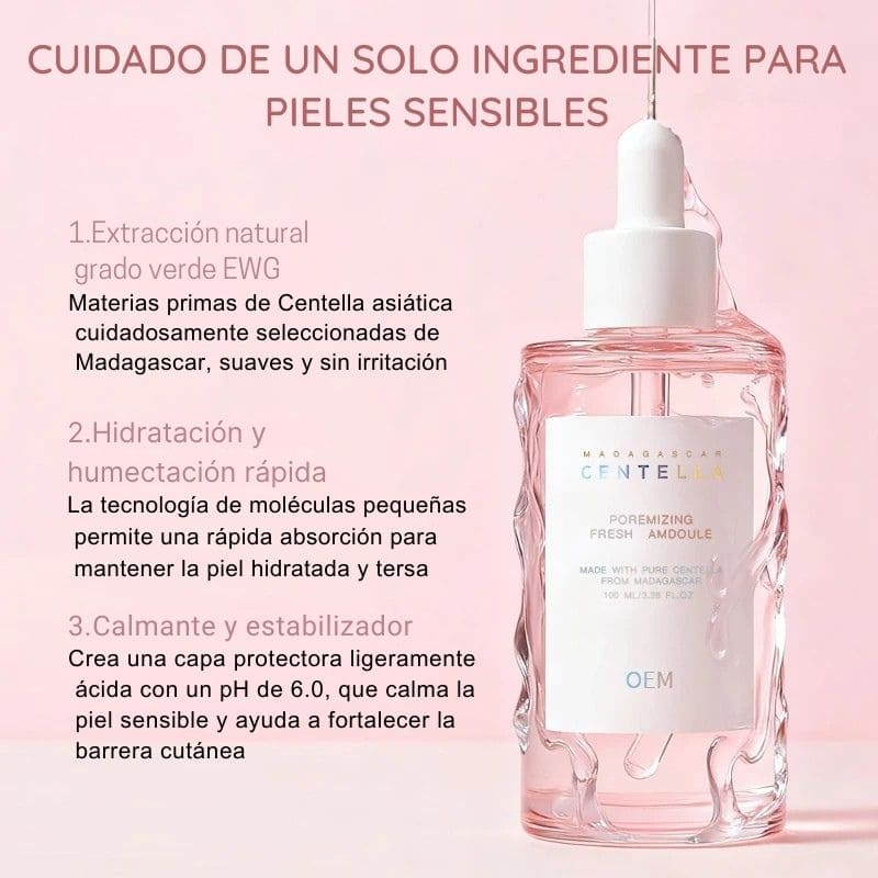 Ampolla fresca Poremizing Centella de Madagascar (100 ml)