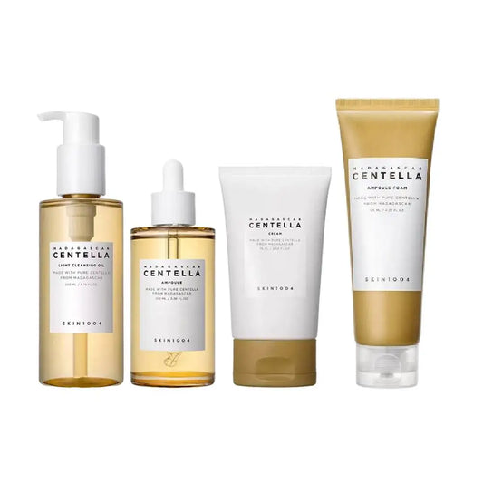 Colección x4 Centella Dorada (aceite limpiador, ampolla, crema, espuma)