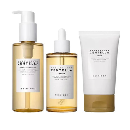 Coleccion x3 Centella Dorada (aceite limpiador, ampolla, crema)