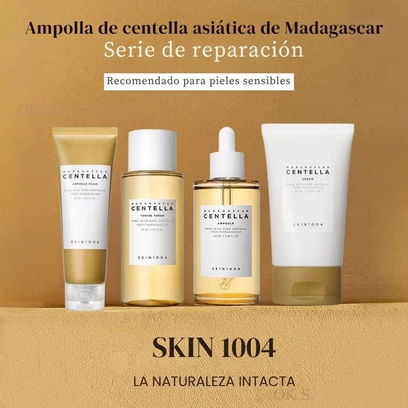 Colección x4 Centella Dorada (aceite limpiador, ampolla, crema, espuma)