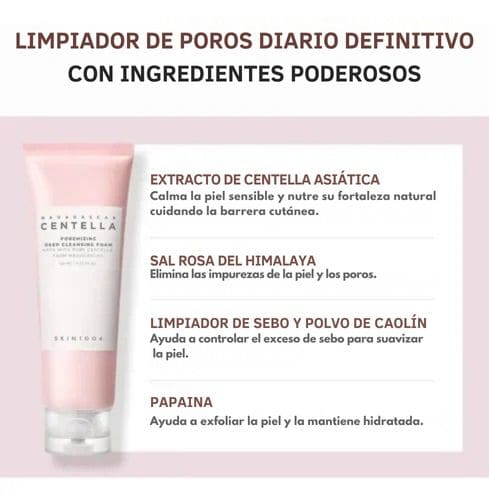 Espuma limpiadora Poremizing Centella de Madagascar (125 ml)