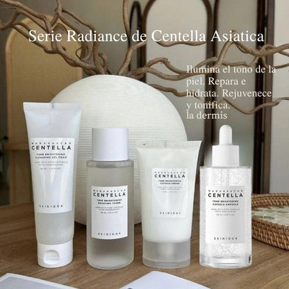 Colección x4 Centella Iluminadora (espuma limpiadora en gel, ampolla en cápsulas, crema en cápsulas, tónico iluminador)