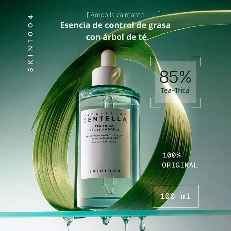 Colección x4 Centella Tea-Trica (espuma BHA, tónico purificante, ampolla calmante, crema B5)