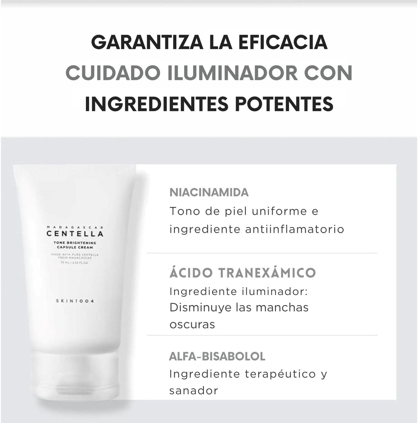 Crema iluminadora en cápsulas Centella de Madagascar (75 ml)